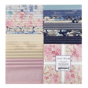 Imperial Collection 18 - Lapis Colorstory Metallic Ten Squares cotton fabric